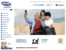 Tablet Screenshot of invacare-shop.dk